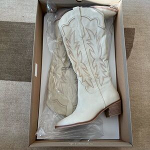 Dolce Vita Cream Western Boots